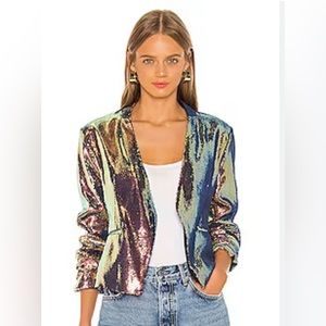 Blank NY Cosmic charge Sequin Jacket size large
